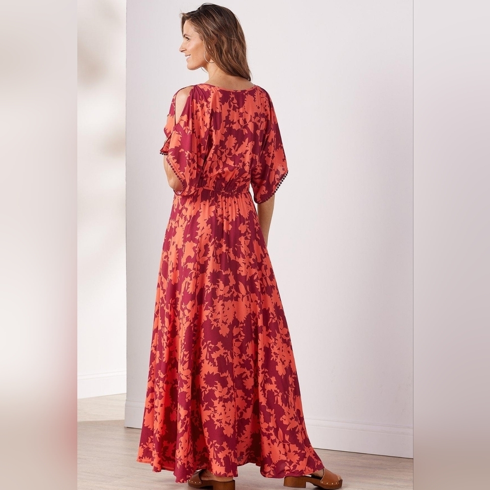 Soft Surroundings Marcella Dress Hot Coral|Ceris dress Pxs